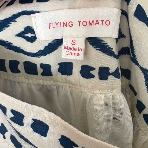 NWOT Flying Tomato Boho Rhythm Tank and Maxi Skirt Set Womens Blue Cream Boho - Picture 11 of 11